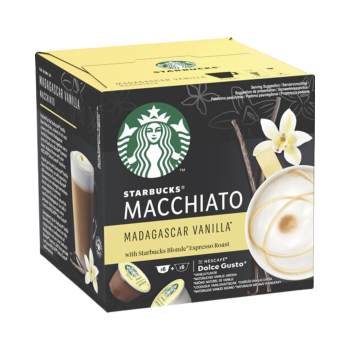 Starbucks Dolce Gusto Macchiato Madagascar Vanilla, 12 Kaffeekapseln, 132 Gramm